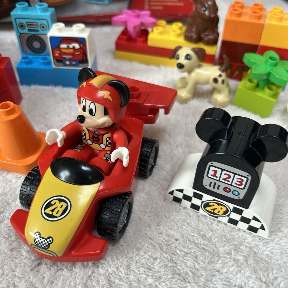 LEGO Duplo Disney Cars MATER'S Shed Tow Truck 99% Complete & Mickeys Roadster - Picture 3 of 9